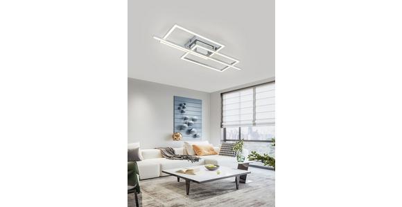 Led-deckenleuchte Nevi - Chromfarben/Silberfarben, MODERN, Kunststoff/Metall (63/24,5/7,7cm) - Luca Bessoni