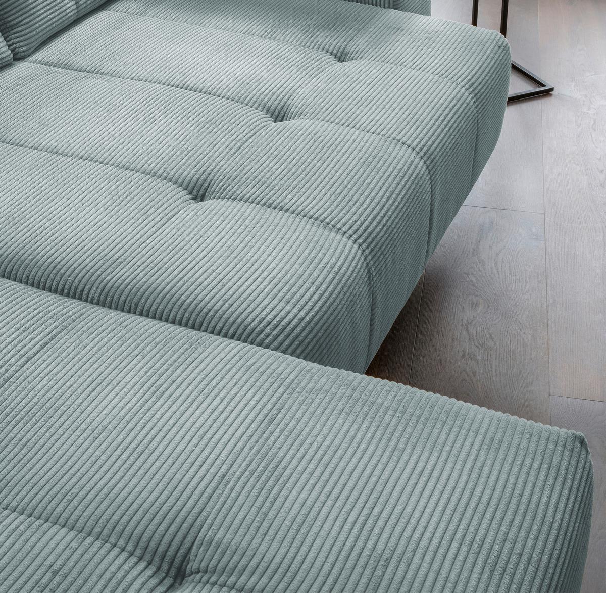 Ecksofa Fiore, Hellblau S: 200x272 cm - Schwarz/Hellblau, MODERN, Textil (200/272cm) - Livetastic
