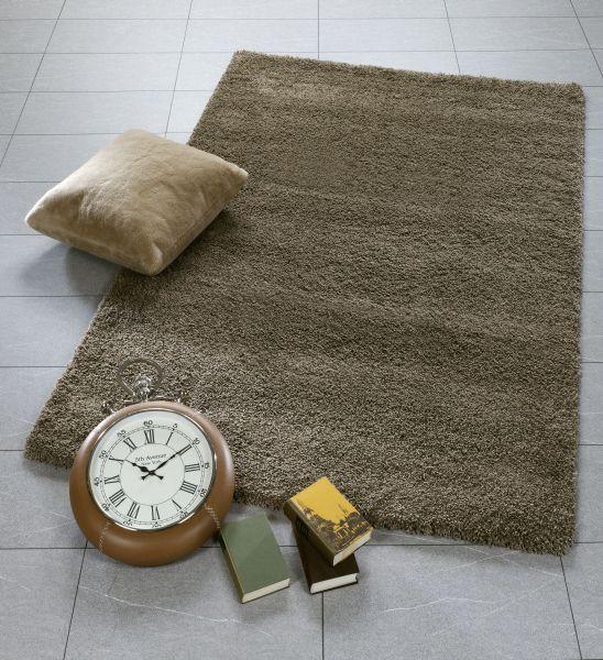 Hochflorteppich Fantasy Shaggy - Hellbraun, Basics, Textil (133/195cm) - Novel