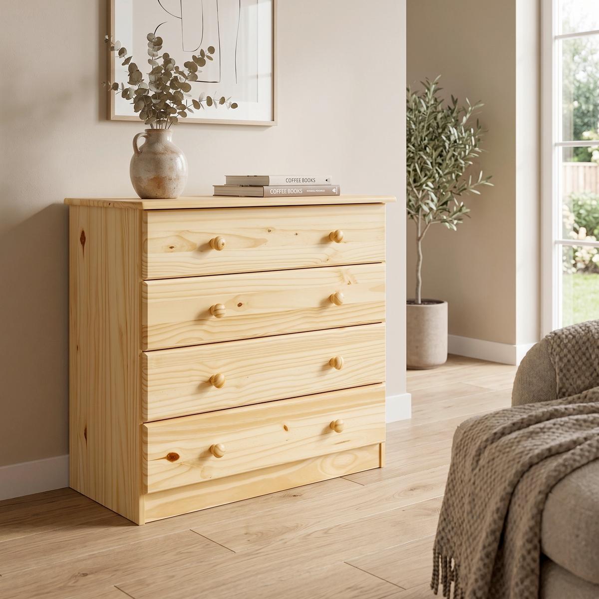 KOMMODE Naturfarben B: 79cm - Naturfarben, Design, Holz (79/75/40cm) - Livetastic
