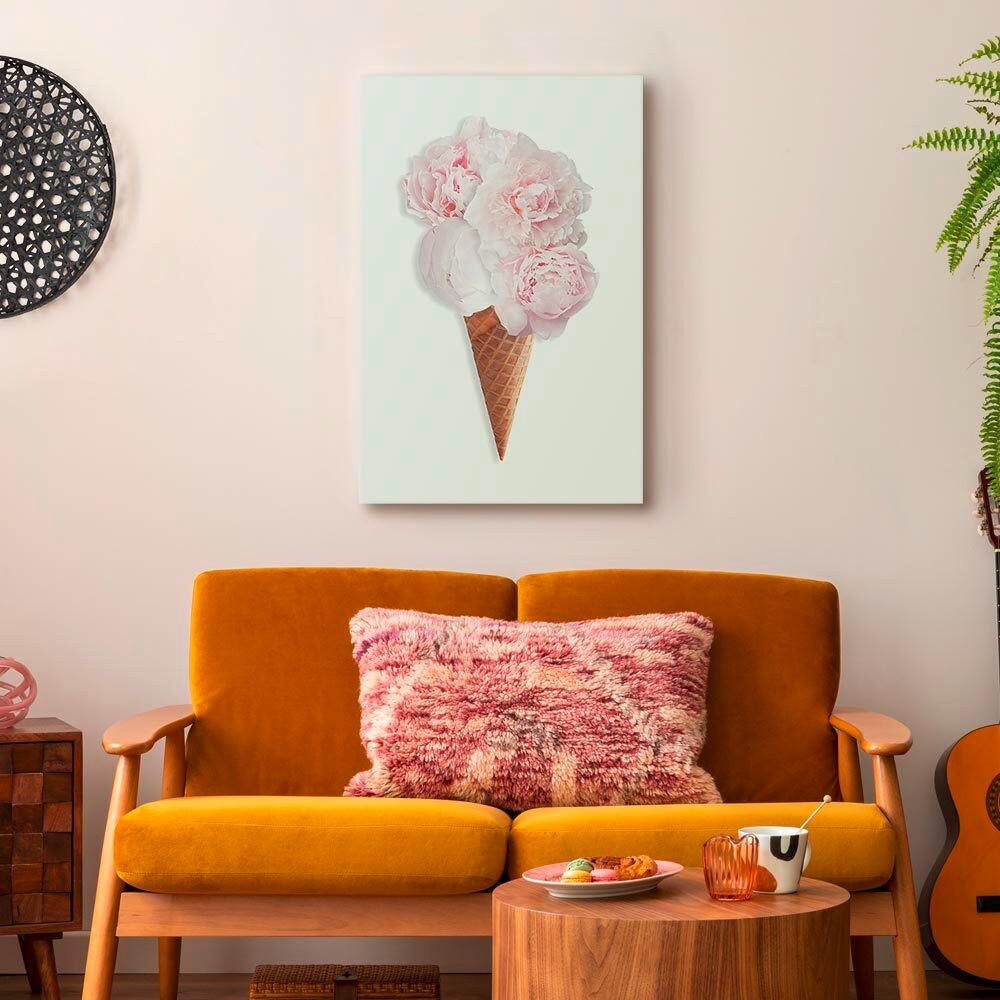 Leinwandbild Flower Flavor Hellrosa Beige B: 40 cm - Hellrosa/Beige, Basics, Holzwerkstoff/Textil (40/60/1,2cm) - artgeist