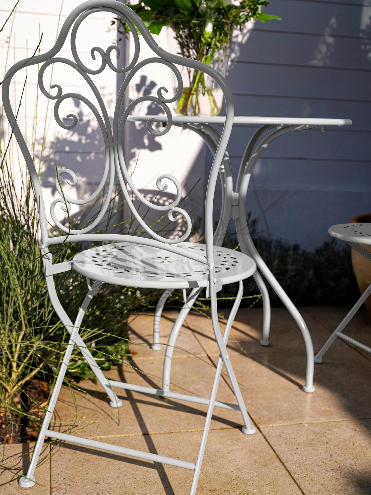 Gartenset Marilou Weiss - Weiß, Basics, Metall (60/74,5cm) - Ambia Garden