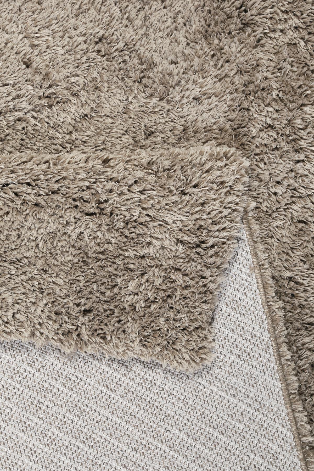 Hochflor Teppich Sandfarben Yogi Rund Ø 80 cm - Sandfarben, KONVENTIONELL, Textil (80cm) - Esprit