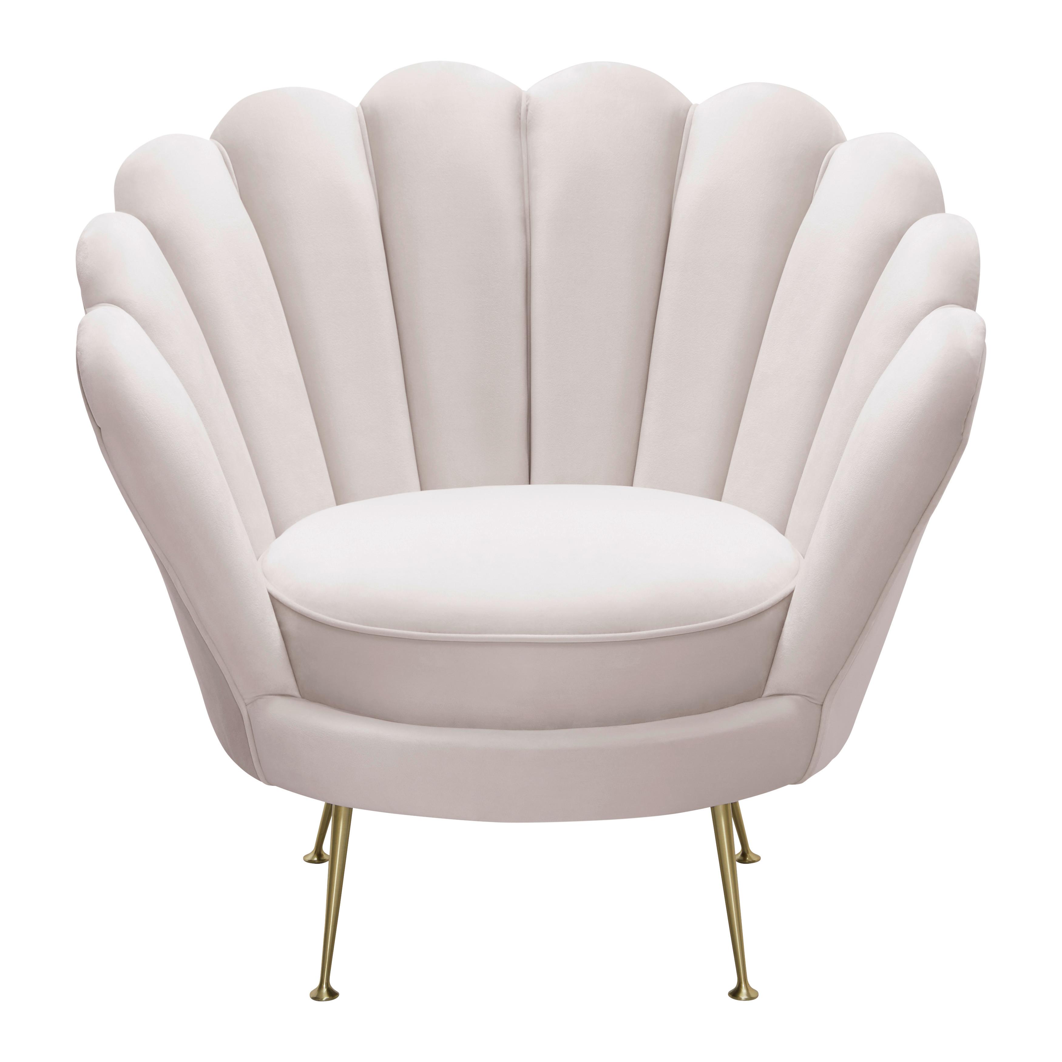 Kreslo Jellina Krémová - zlatá/béžová, Moderný, kov/drevo (88/80/83cm) - Bessagi Home