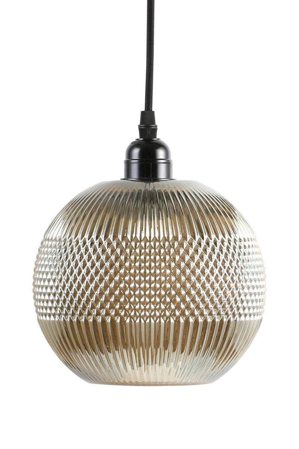 Hängeleuchte Proxima H: 21 cm 1-Flammig - Goldfarben/Braun, Trend, Glas (19/21/19cm) - Kayoom