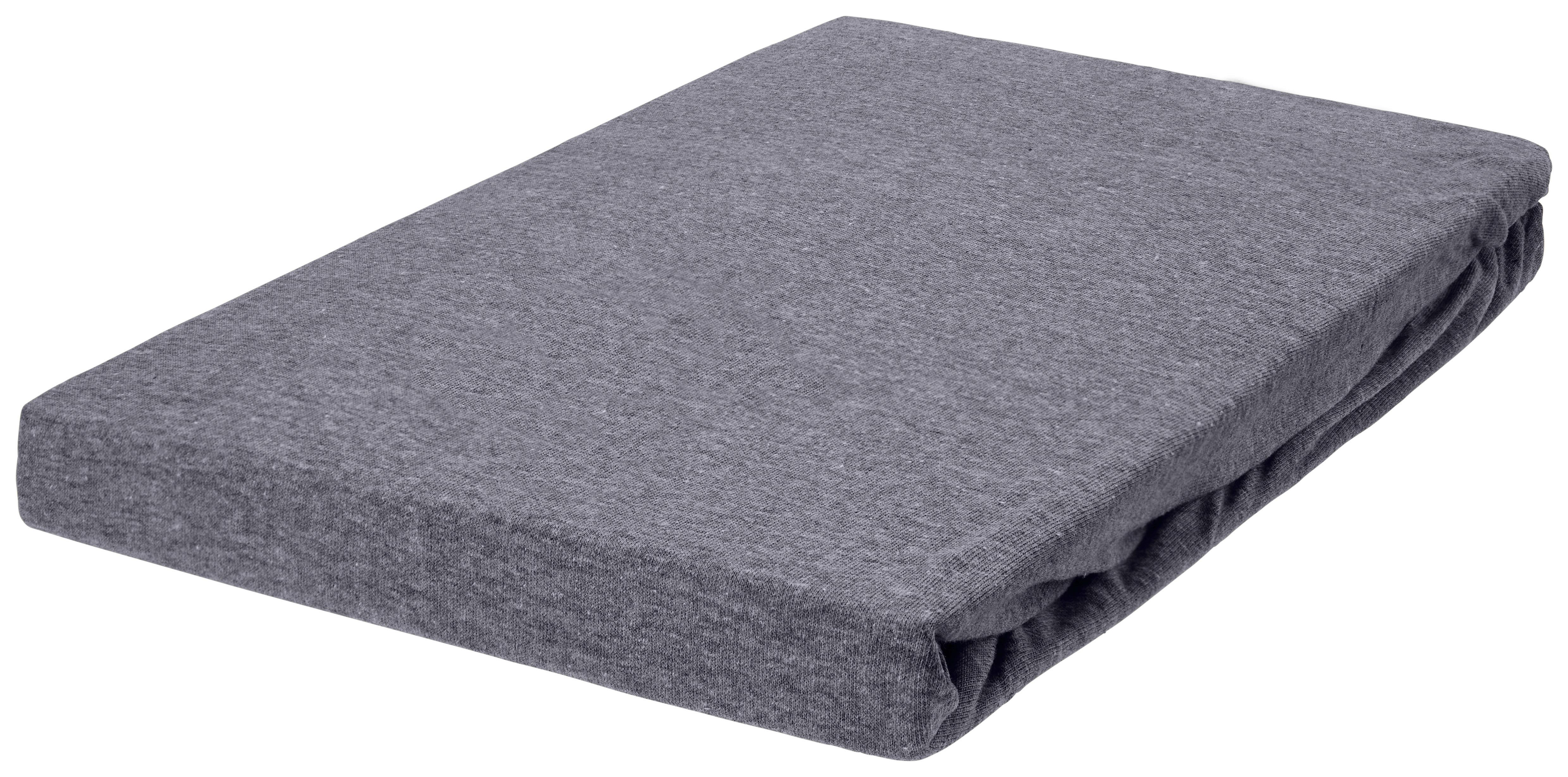 Spannleintuch Lana Blau/Grau 100x200 cm Mischgewebe - Blau/Grau, MODERN, Textil (90-100/200cm) - Luca Bessoni