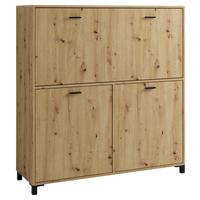 Sekretär Montana - Schwarz/Eiche Artisan, MODERN, Holzwerkstoff/Kunststoff (120/40/127cm) - MID.YOU