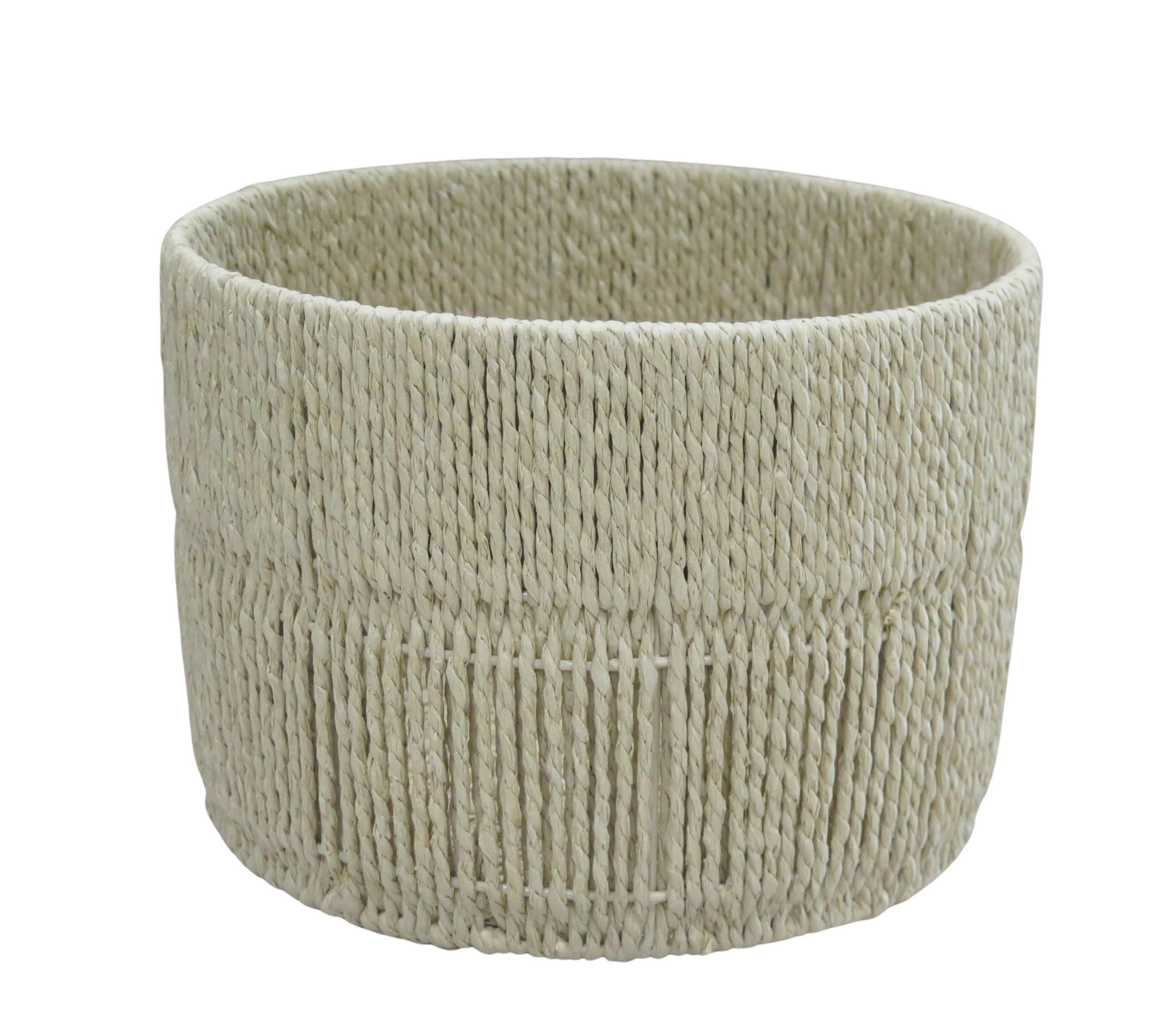 Koš CASEI ROUND -L- LAVEL ROUND - přírodní barvy, Konvenční, kov/papír (28/20cm) - Mömax
