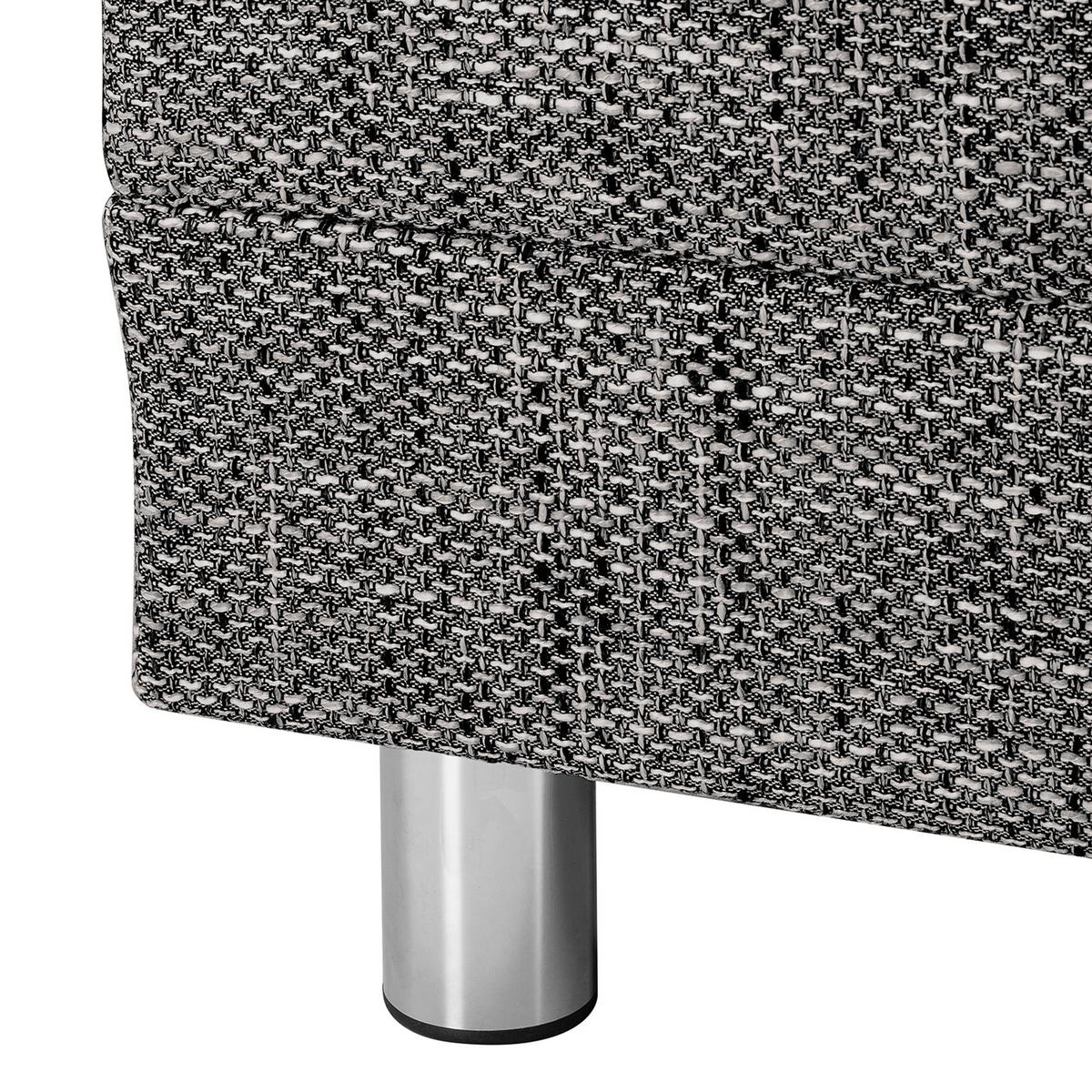 Ecksofa Grenwood Dunkelgrau S: 200x144 cm - Chromfarben/Dunkelgrau, Design, Textil (200/144cm) - MID.YOU