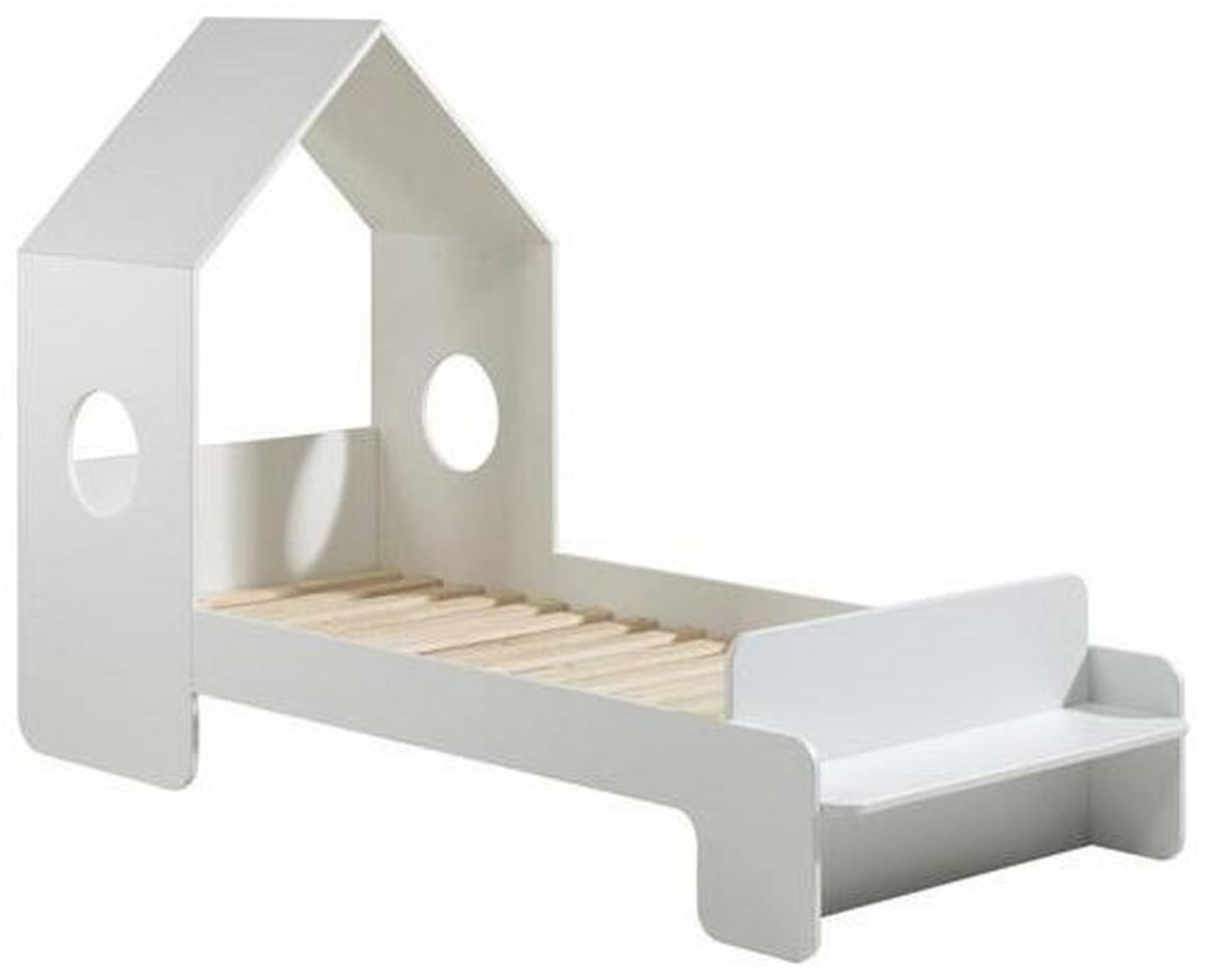 Kinder-/Juniorbett Casami 90x200 cm Weiß - Weiß, KONVENTIONELL, Holzwerkstoff (90/200cm) - MID.YOU