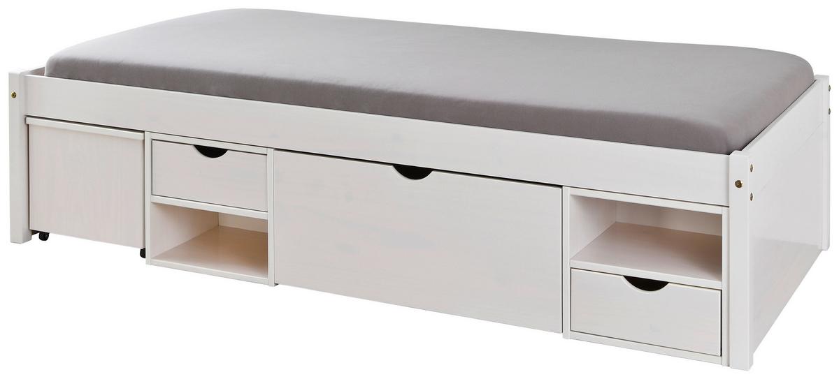 EINZELZIMMER Baru Weiß 2-teilig - Blau/Hellrosa, MODERN, Holz/Holzwerkstoff - MID.YOU
