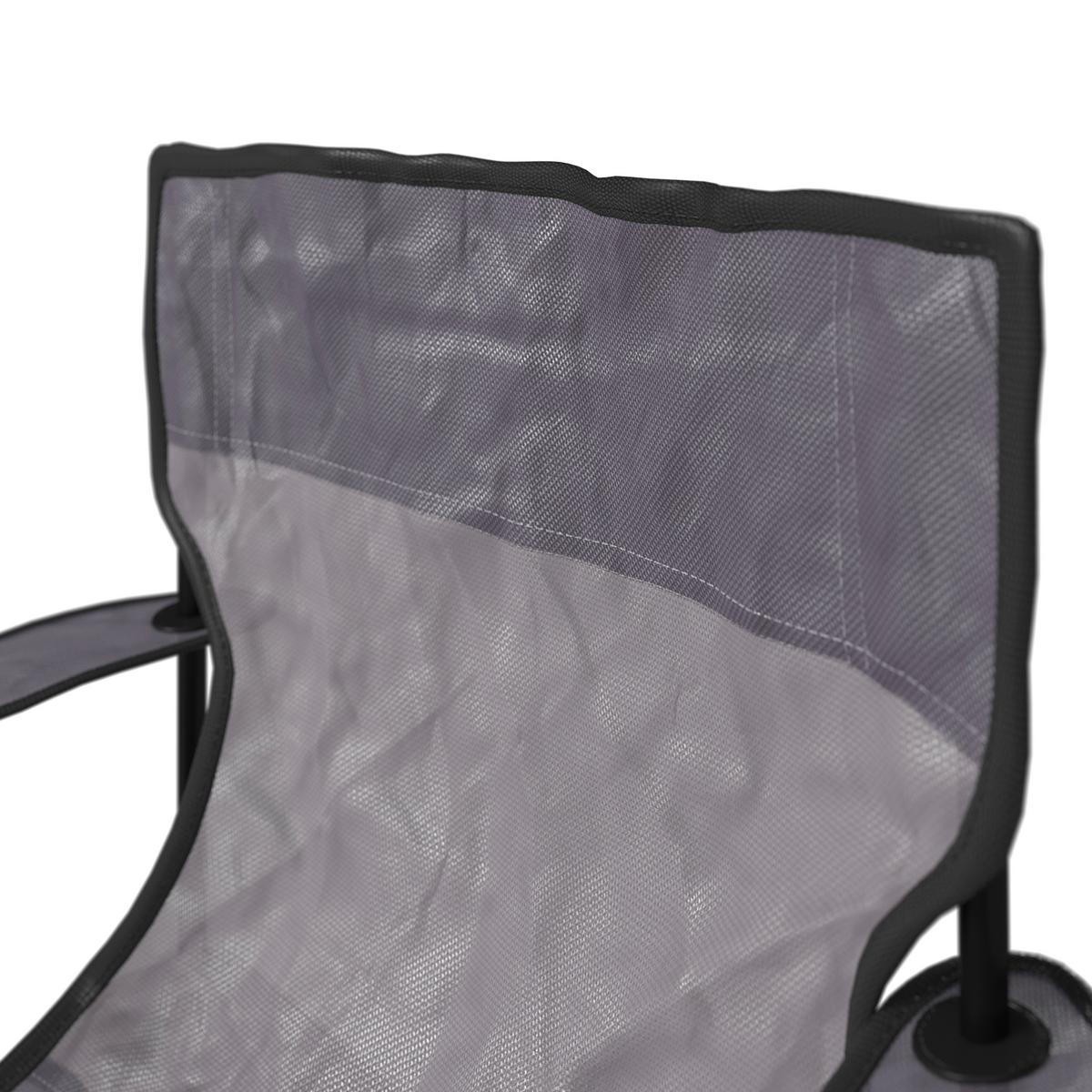 Kempingszék Luca - fekete/szürke, Modern, textil/fém (80/80/51cm) - Ondega