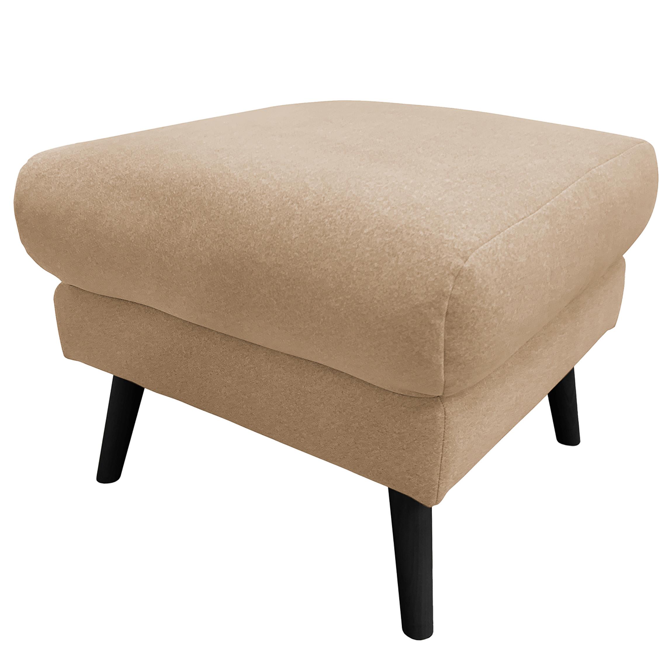 Hocker Tromso Beige B: 61 cm - Beige/Schwarz, Design, Textil (61/49/65cm) - Livetastic