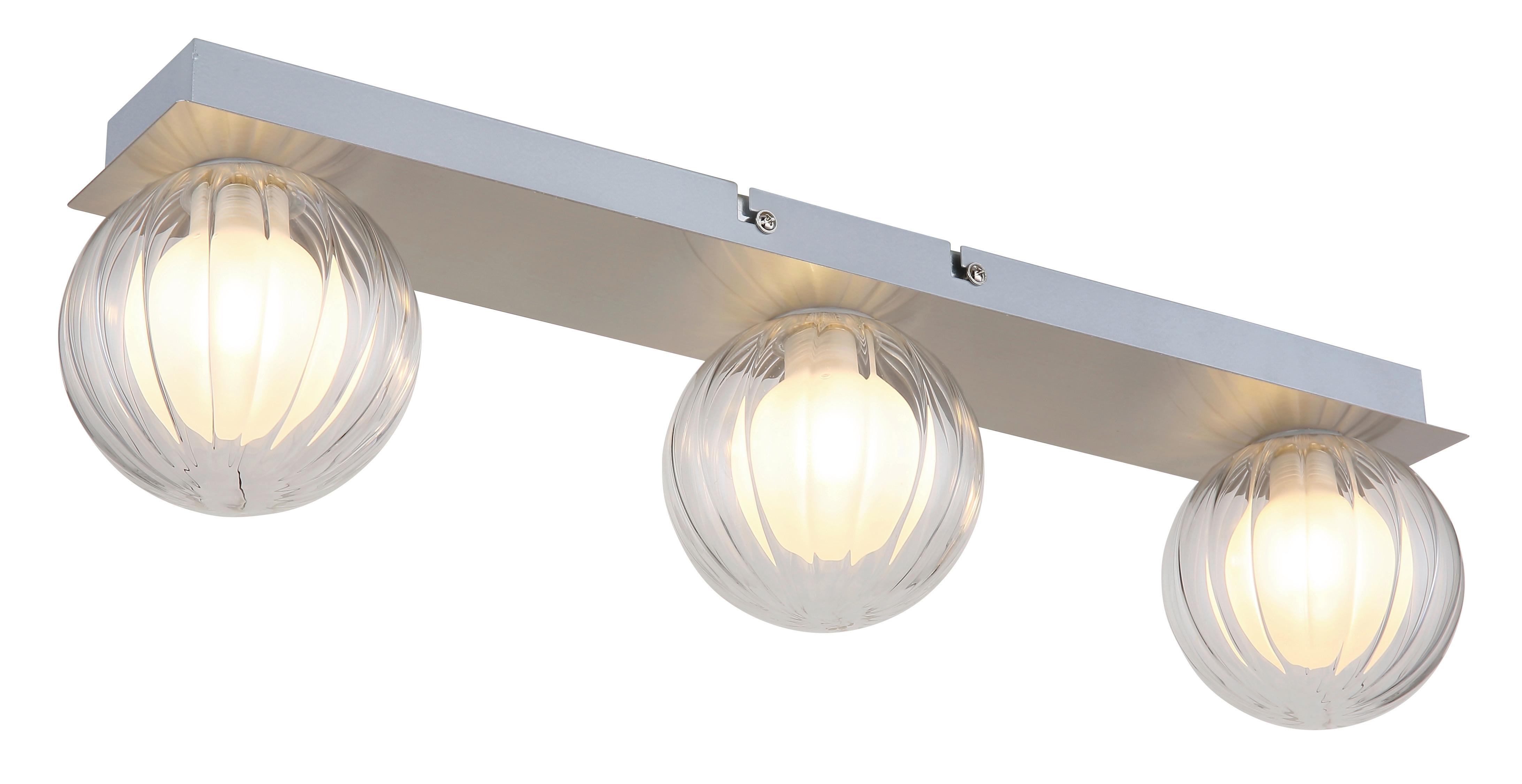 Bad-Deckenleuchte Ip44 Klar 3-Flammig - Klar, KONVENTIONELL, Glas/Metall (50/10/12,5cm) - Globo