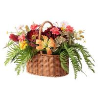 Kunstpflanze Nick - Pink/Rotbraun, KONVENTIONELL, Kunststoff/Textil (45/20/26cm) - Luca Bessoni