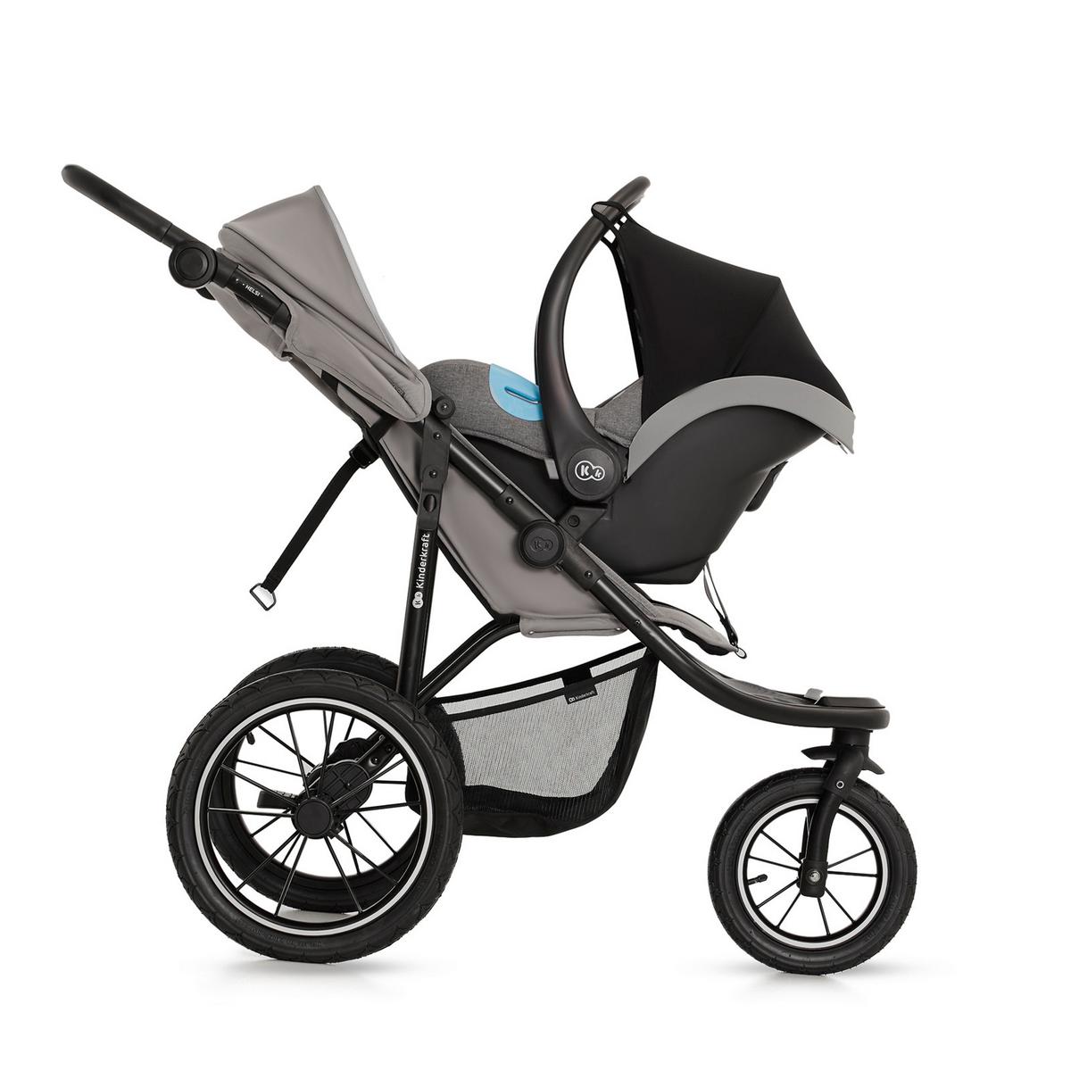 Jogger Helsi 2 Grau, B/H/T: 61,5x71-113x126cm - Schwarz/Grau, Basics, Metall (61.5/71-113/126cm) - Kinderkraft