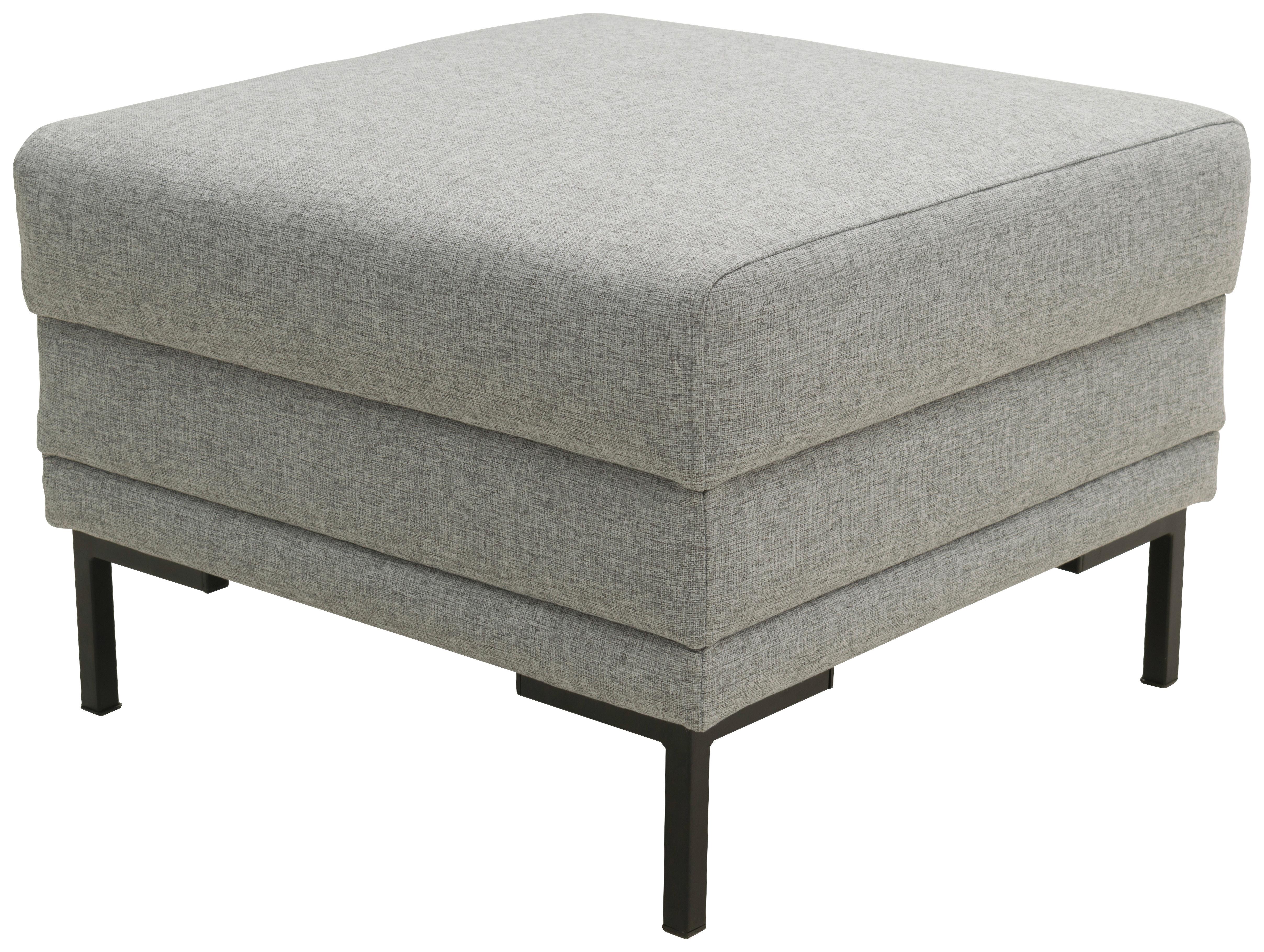 Hocker Looks Vii - Silberfarben/Schwarz, Design, Textil (55/45/55cm) - LOOKS by W.Joop