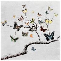 Leinwandbild Natalie - Multicolor/Naturfarben, KONVENTIONELL, Holz/Textil (50/50/1,8cm) - James Wood