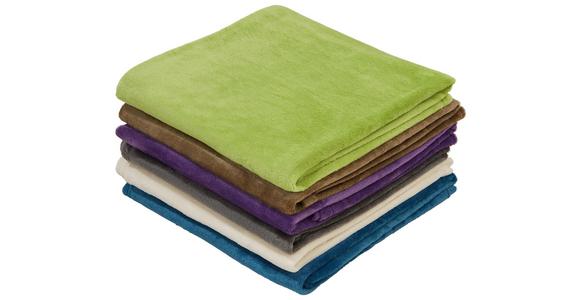 Kuscheldecke Bella 130x 170 cm Versch. Farben - Taupe/Violett, KONVENTIONELL, Textil (130/170cm) - Ondega
