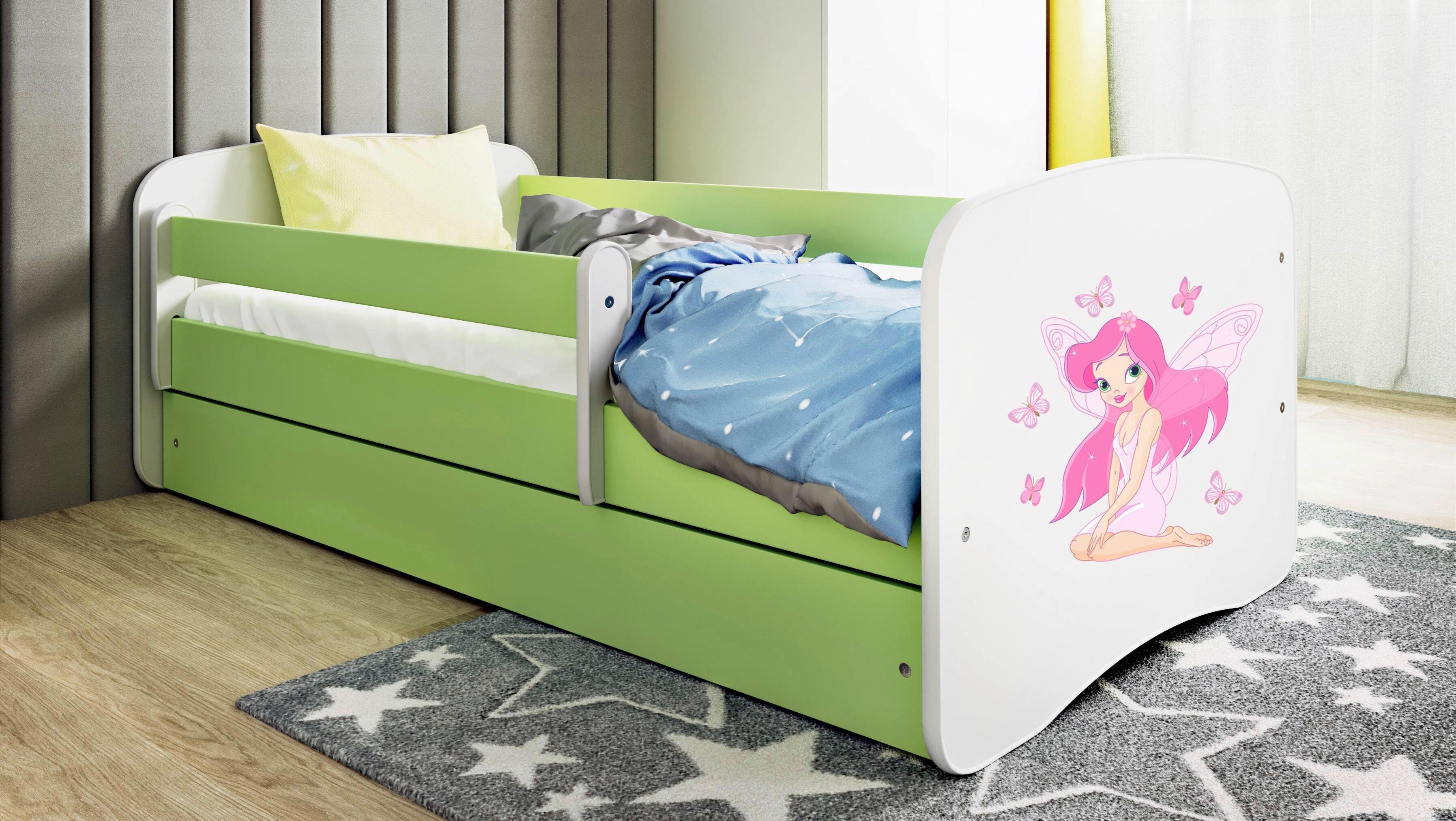 Kinder-/Juniorbett Babydreams Inkl. Matratze 80x160 - Birkefarben/Weiß, MODERN, Holz/Holzwerkstoff (80/160cm) - MID.YOU