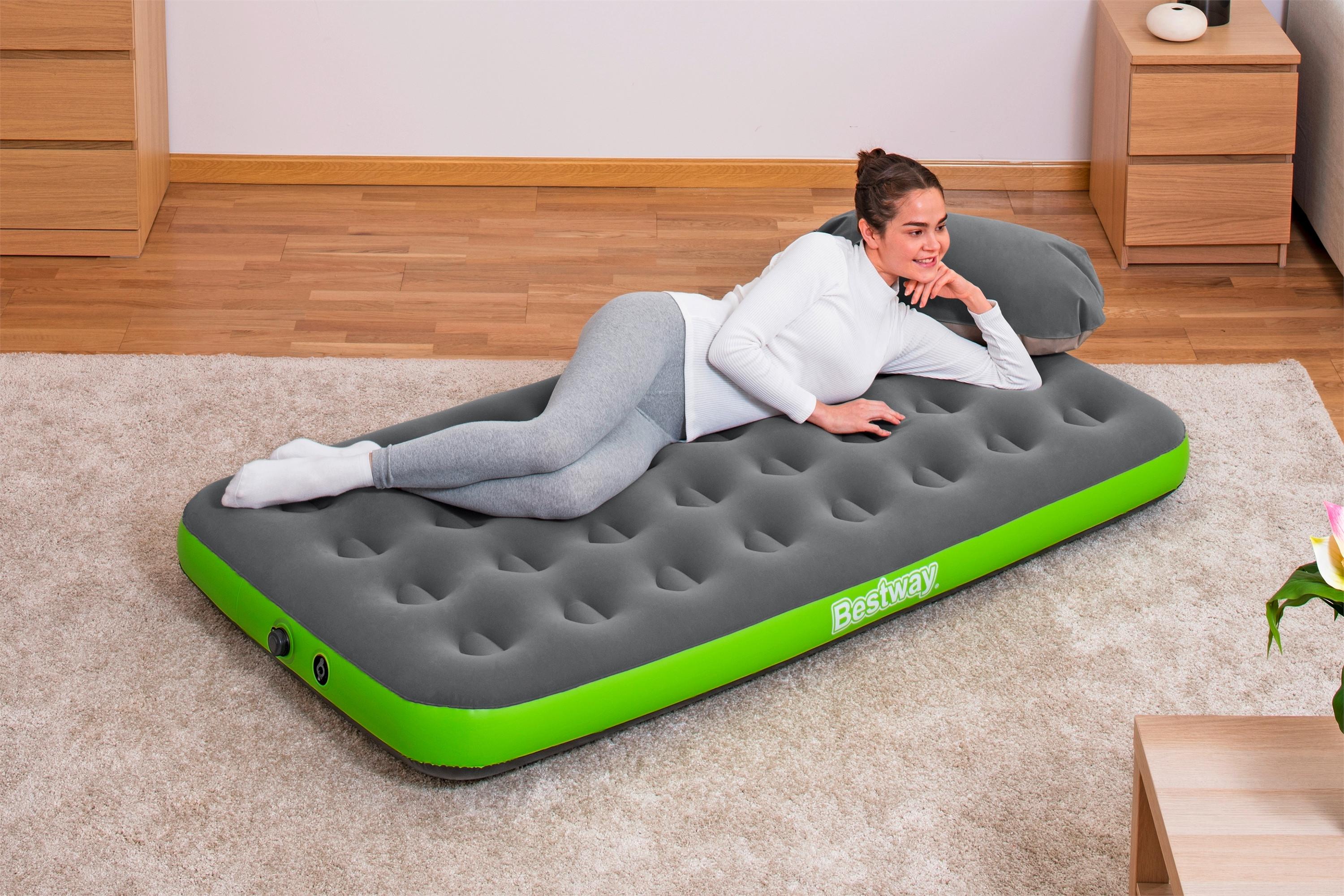 Luftbett Outdoor Roll & Relax 188x99x22 cm Bis 150kg - Grau/Grün, MODERN, Kunststoff (188/99/22cm) - Bestway