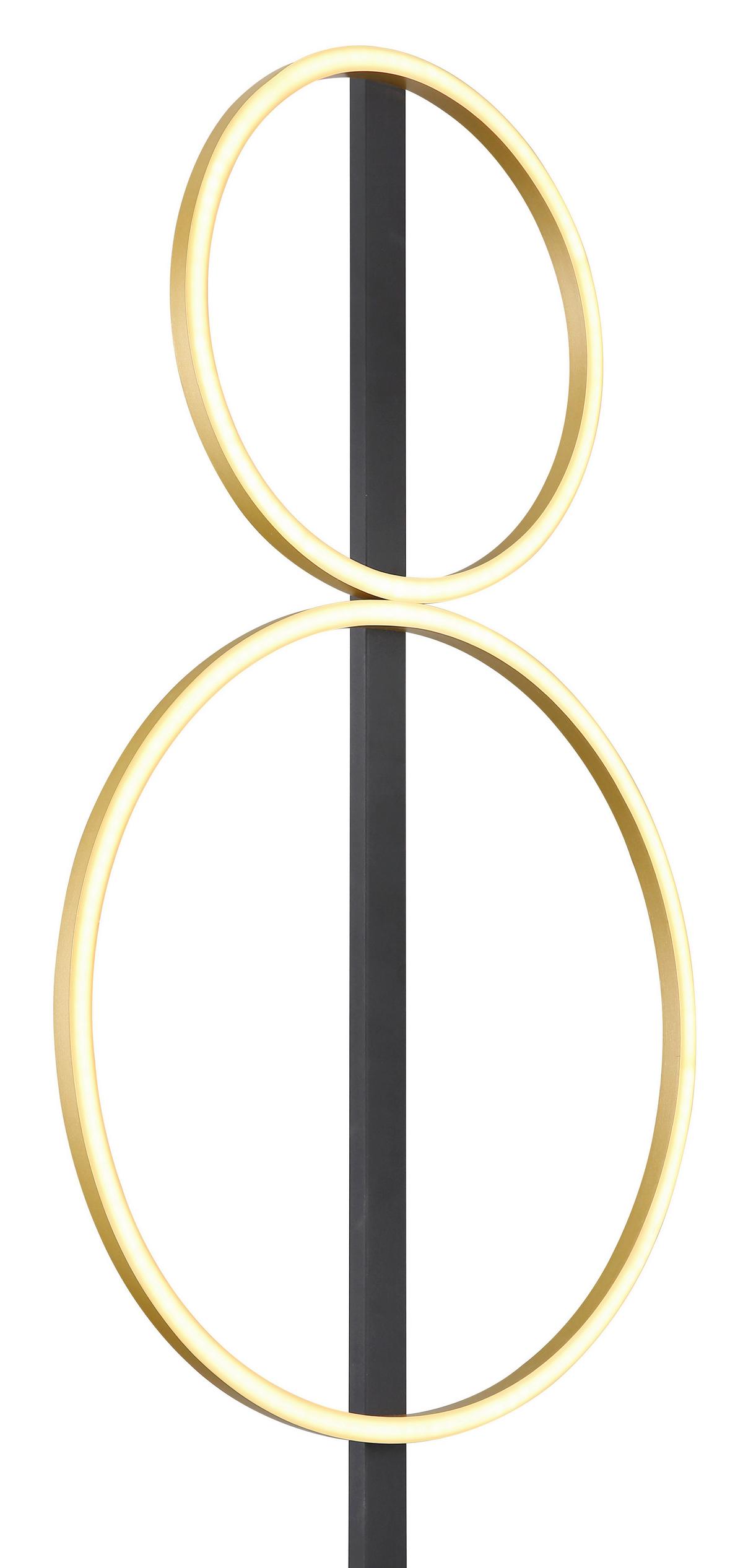 LED-Stehleuchte 48461-30rs Luffy - Goldfarben/Schwarz, Design, Kunststoff/Metall (39/17/160cm) - Globo