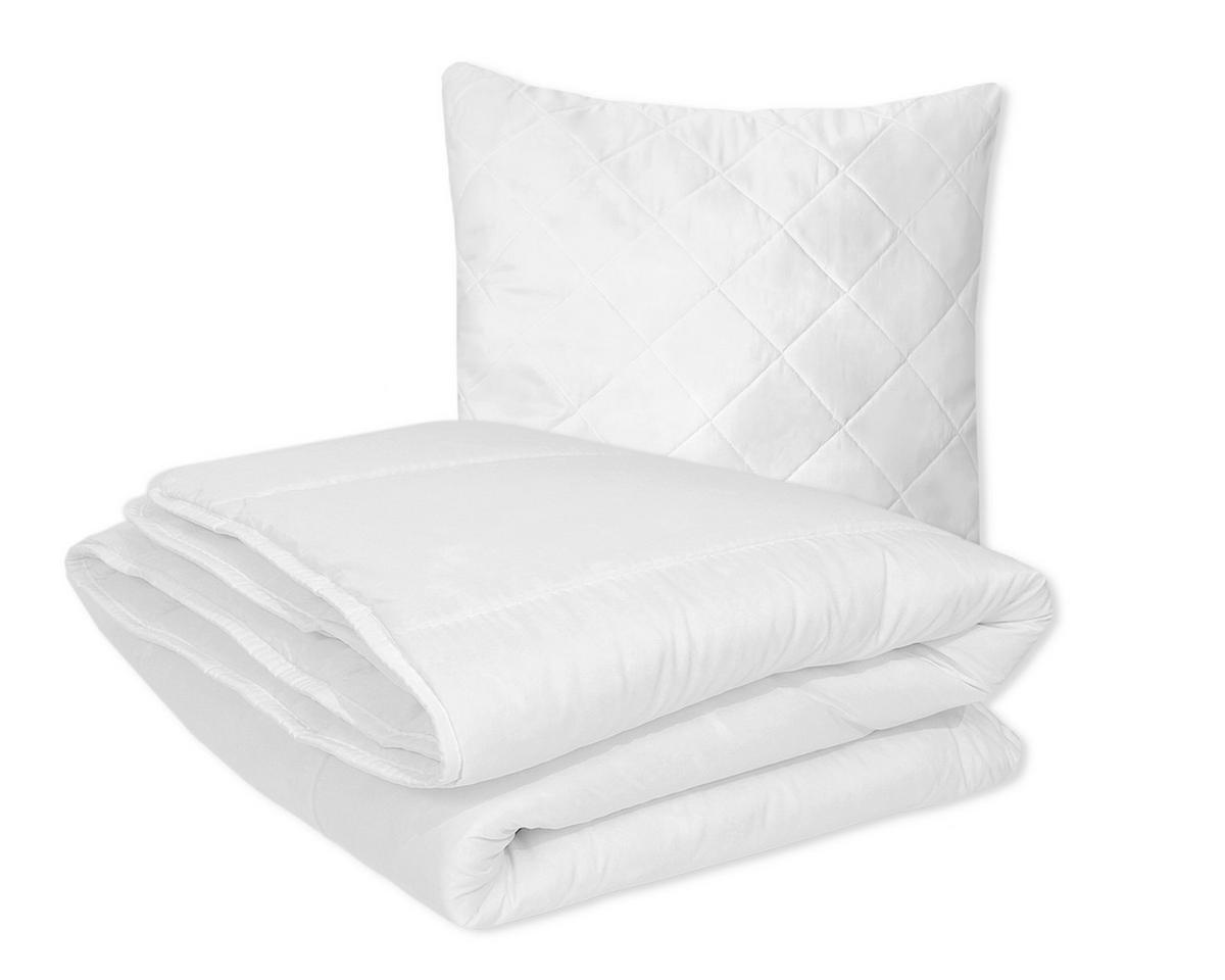 SOUPRAVA PŘIKRÝVKY A POLŠTÁŘE SANTI - bílá, Basics, textil (140/200cm)