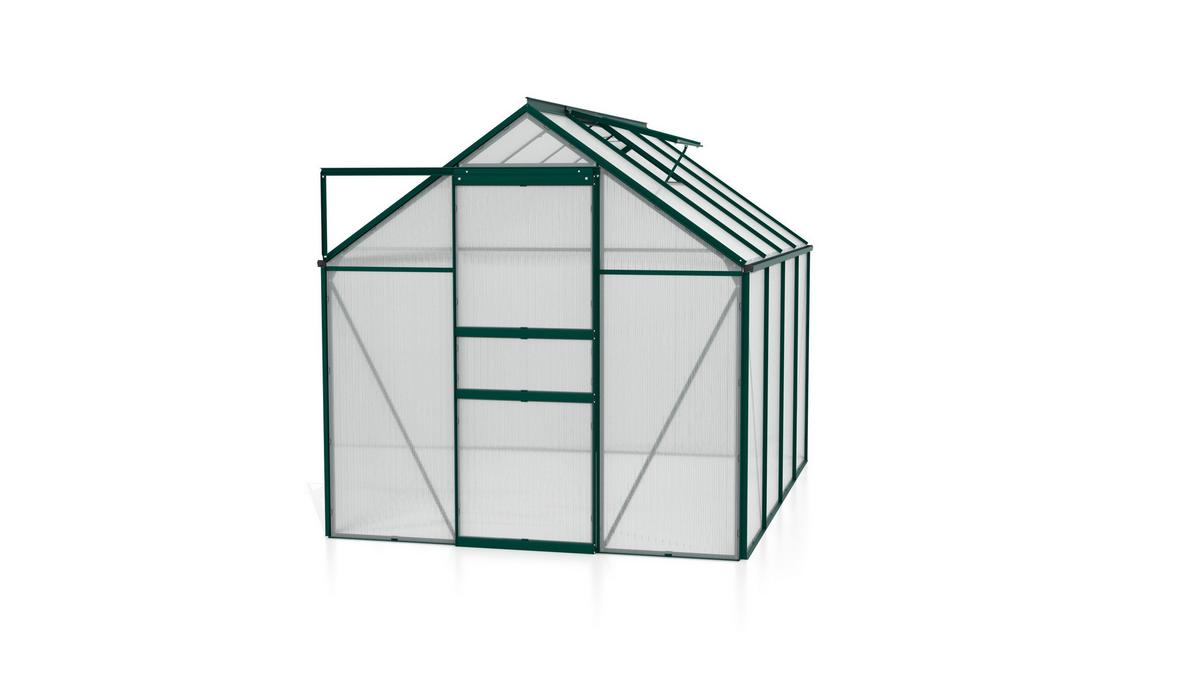 Gewächshausbausatz Comet 5000 5 m2 Metall/Kunststoff - Smaragdgrün, Basics, Kunststoff/Metall (195/197/257cm)