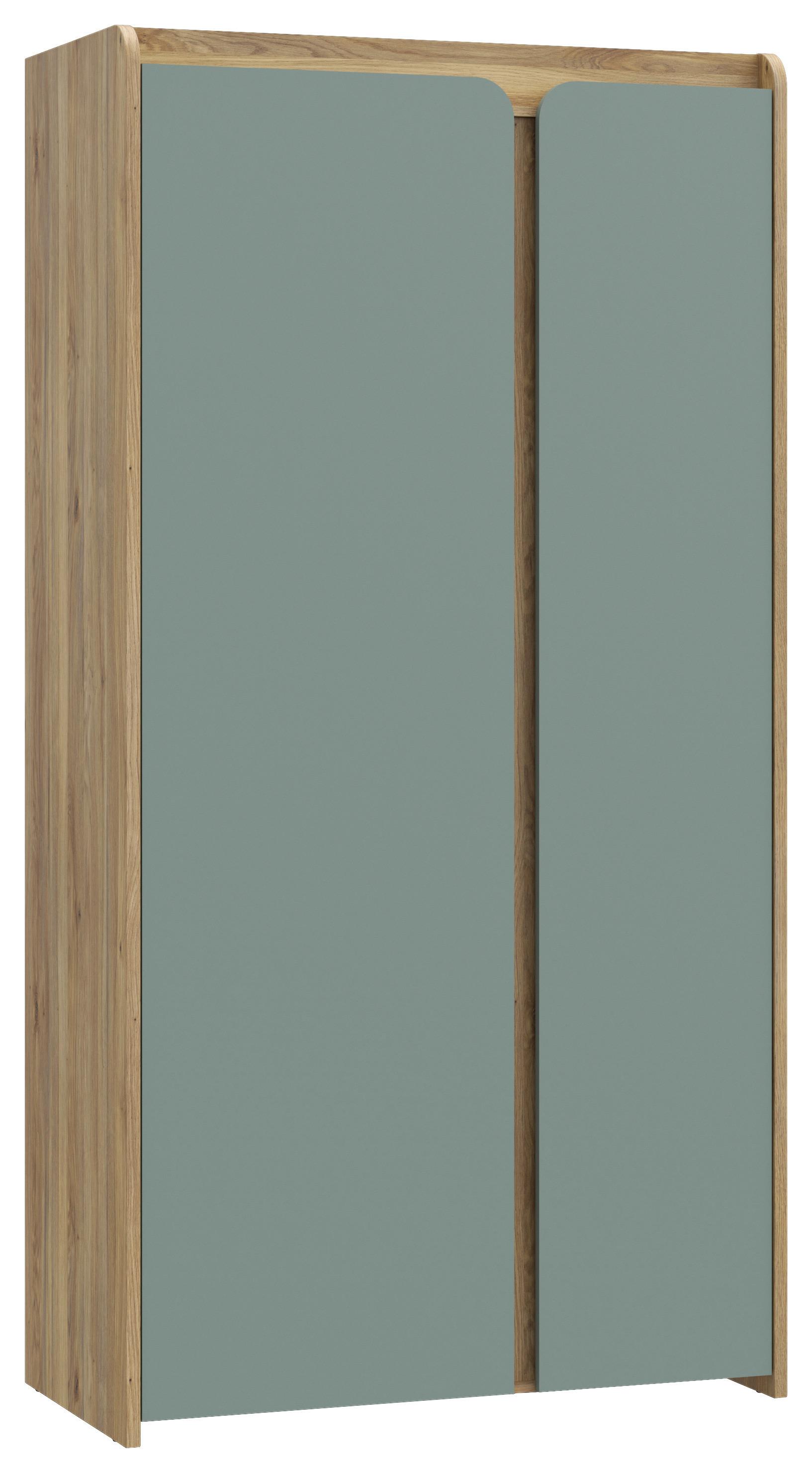 SKRIŇA HOA - farba duba/šalviovozelená, Modern, kompozitné drevo (104,4/204/52,7cm)