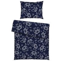 POSTEĽNÁ BIELIZEŇ PRE MLÁDEŽ GAMING -EXT- - modrá, textil (140/200cm) - Modern Living