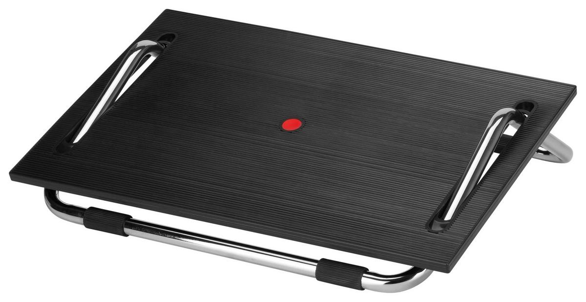 Fußstütze Podi Iii - Chromfarben/Schwarz, Basics, Kunststoff/Metall (48/15/40cm) - MID.YOU