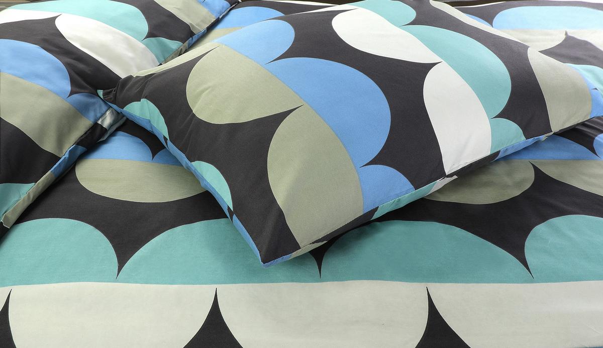 Bettwäsche Gloria - Blau/Dunkelgrau, MODERN, Textil (140/200cm) - Luca Bessoni