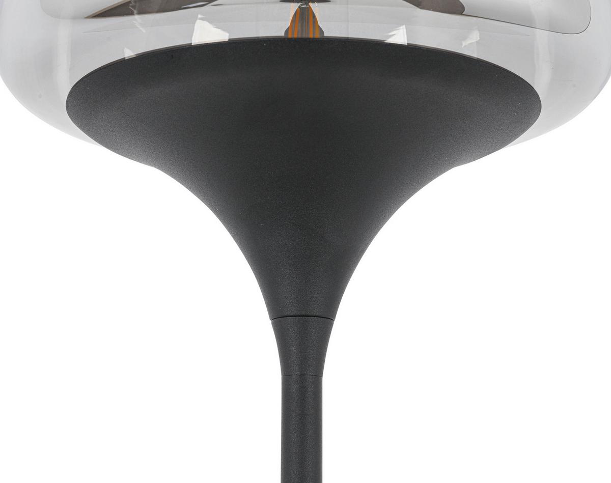 Állólámpa Almano - krómszínű/fekete, Modern, műanyag/Üveg (30l) - James Wood