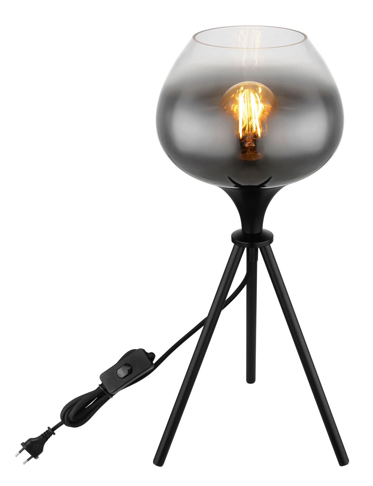 Tischleuchte 15548t1  Maxy - Schwarz, Design, Glas/Metall (24/45cm) - Globo