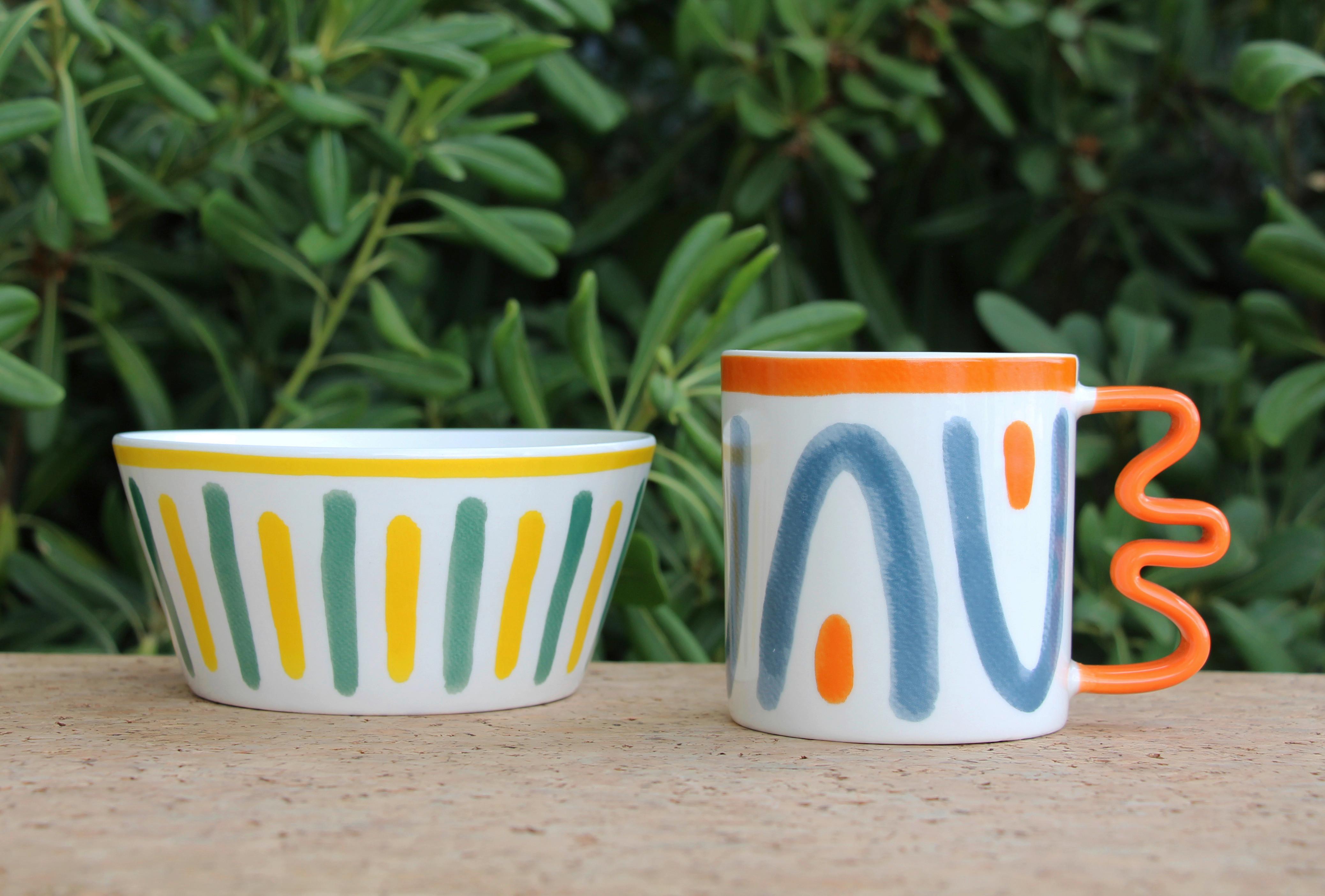 Kaffeebecher Miguel - Multicolor, Design, Keramik (8/9cm) - Luca Bessoni