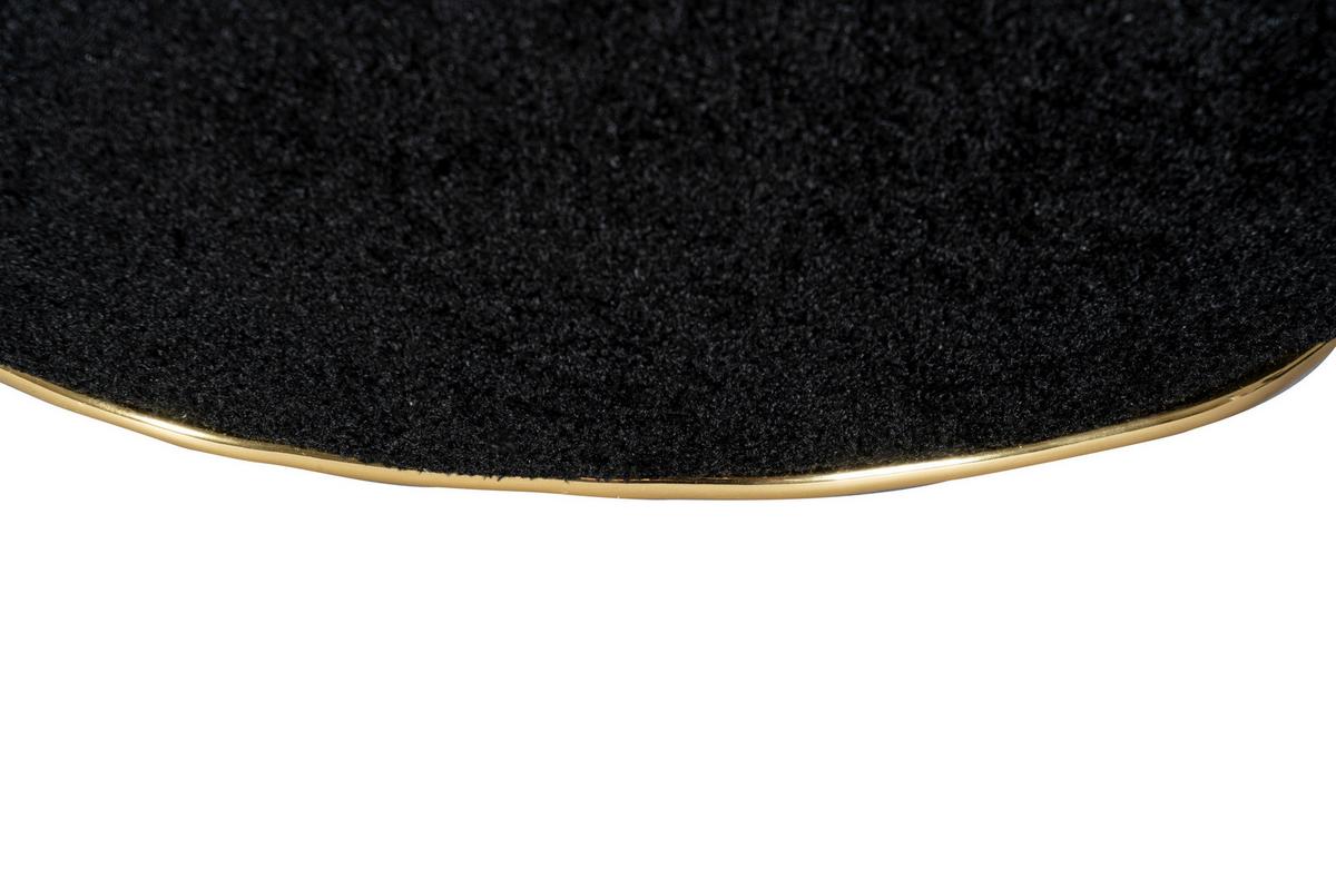 Hocker Contessa Schwarz/Goldfarben D: 60 cm - Goldfarben/Schwarz, Design, Textil (60/42,5cm) - Kayoom