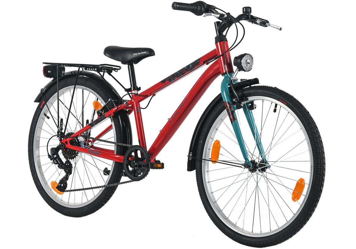 Dacapo Kinderfahrrad Bobby Rot - Rot, Basics, Metall (25/140cm)