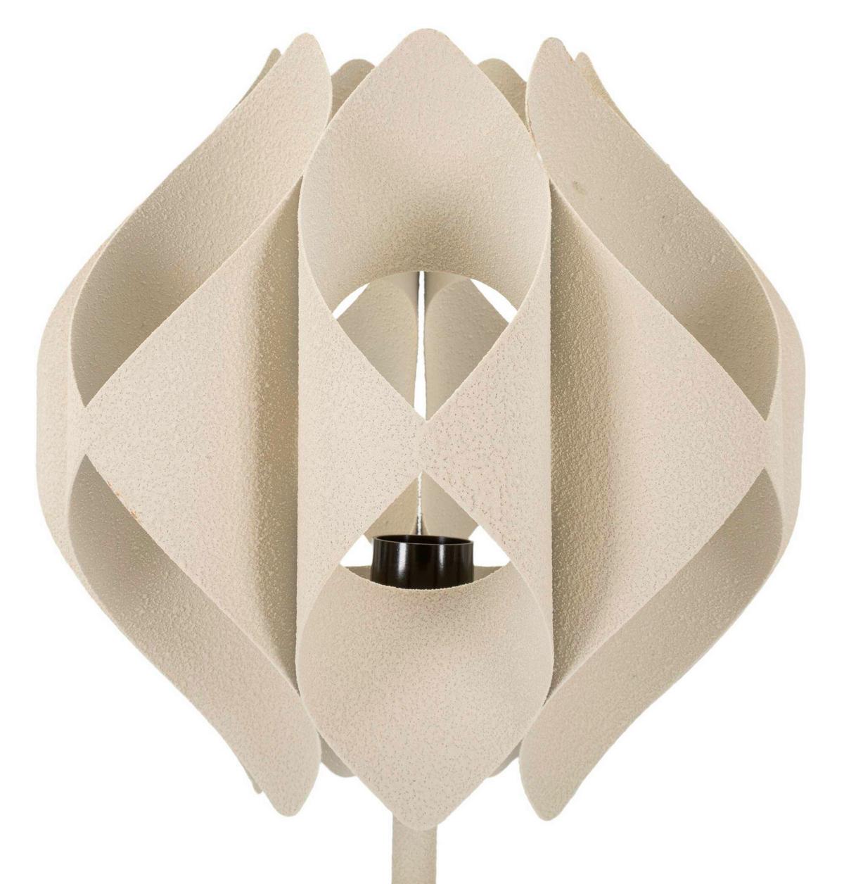 Tischleuchte Space Creme B: 28 cm - Creme, Basics, Metall (28/57/28cm)
