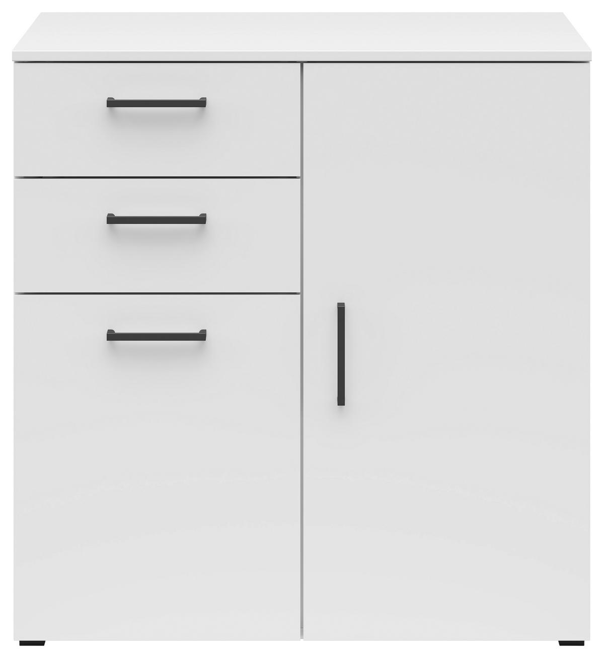 Komoda MULTISTAURAUM š: 80 cm - bílá/černá, Moderní, kompozitní dřevo/plast (80/83/52cm)