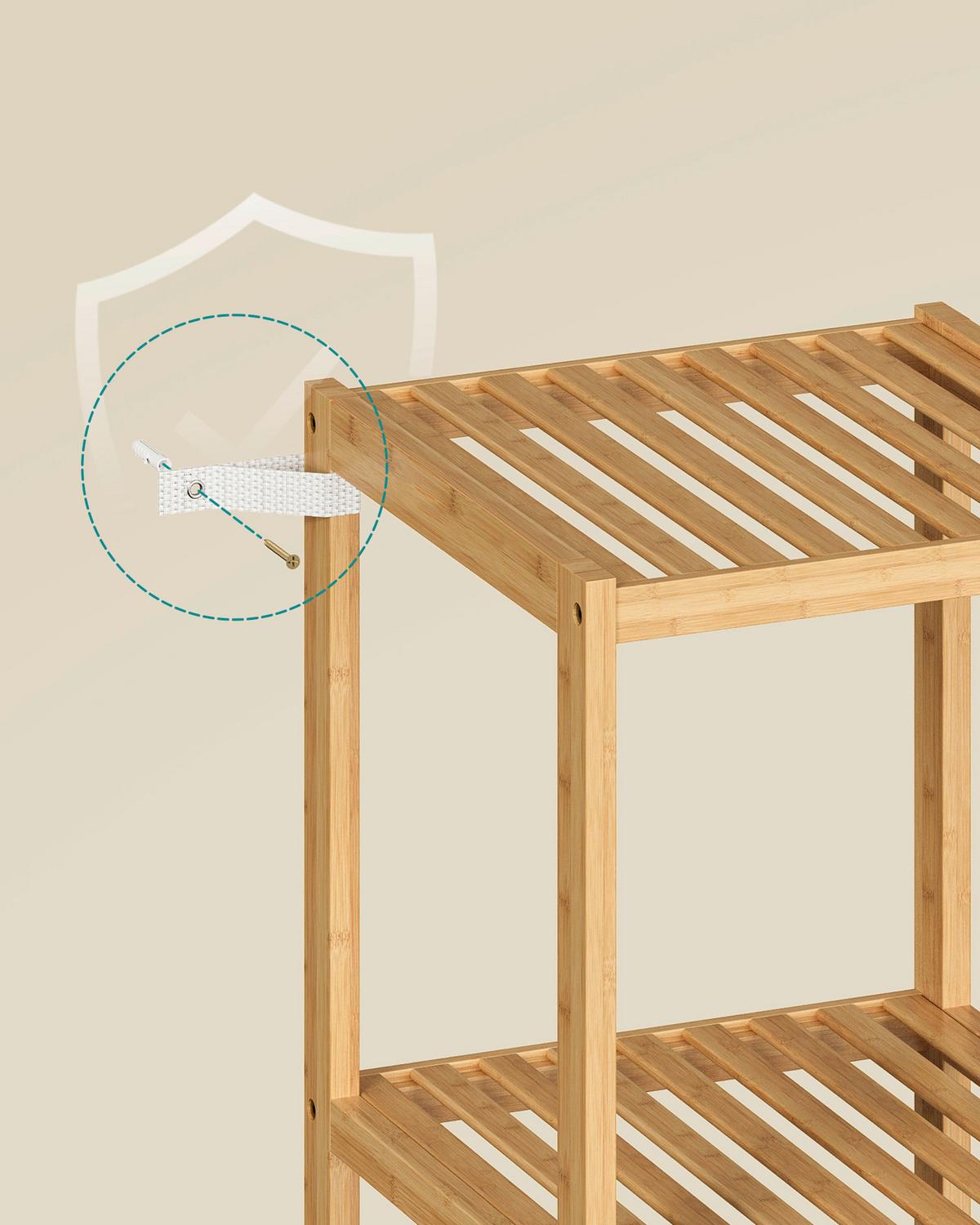 Badezimmerregal Naturfarben B: 33 Cm - Naturfarben, Basics, Naturmaterialien (33/146/33cm)