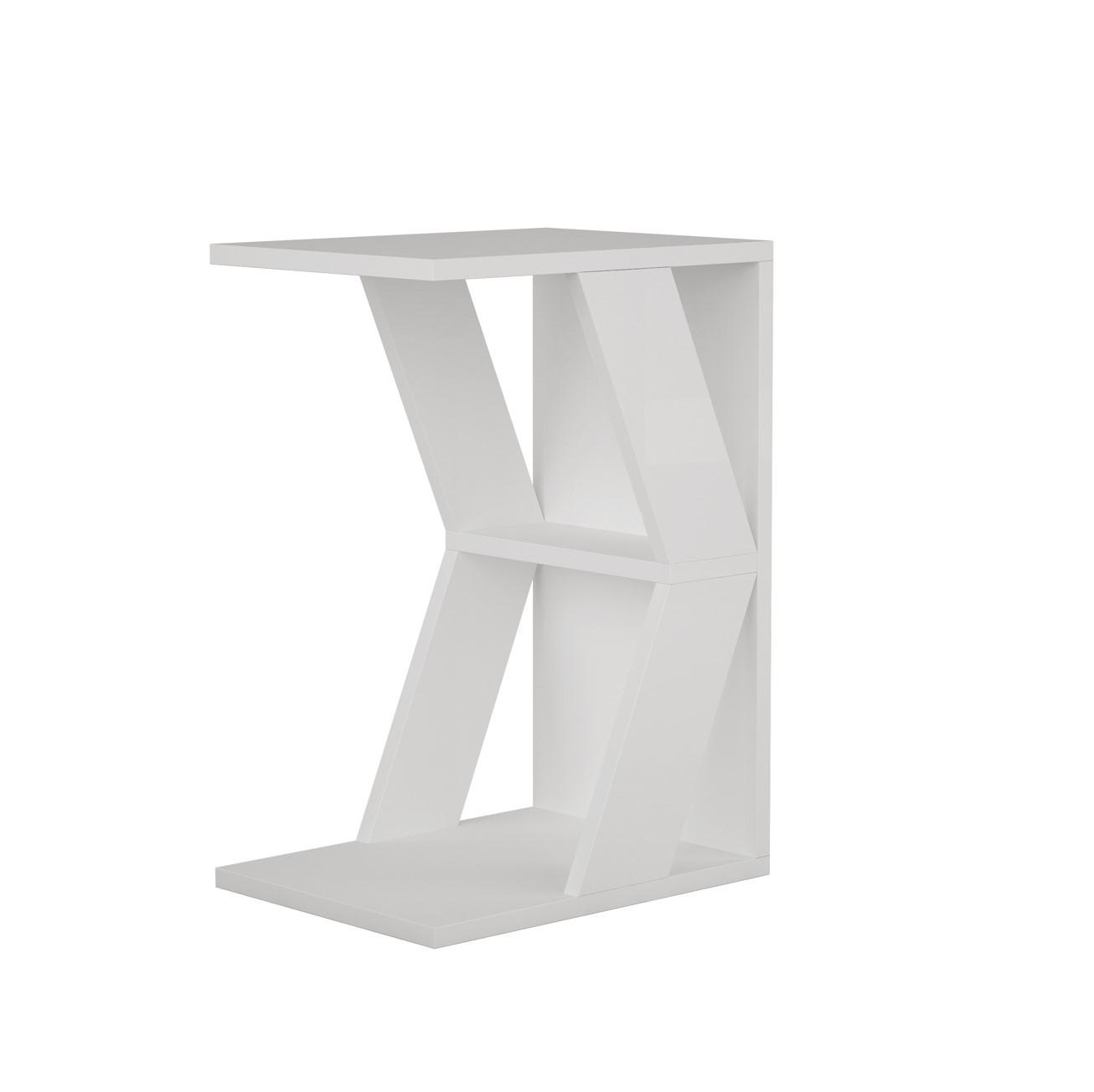 Beistelltisch Naze Beistelltisch - Weiß, Design, Holzwerkstoff (30/57/40cm) - Livetastic