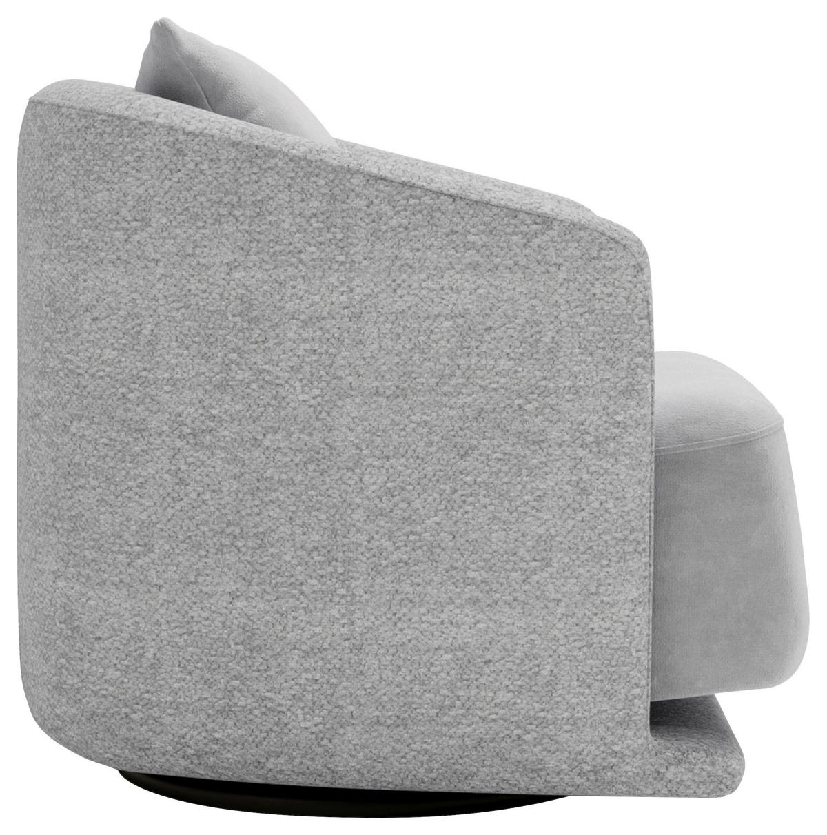 Wish Grau B: 83 Cm - Schwarz/Grau, Design, Textil (83/80/75cm) - Livetastic