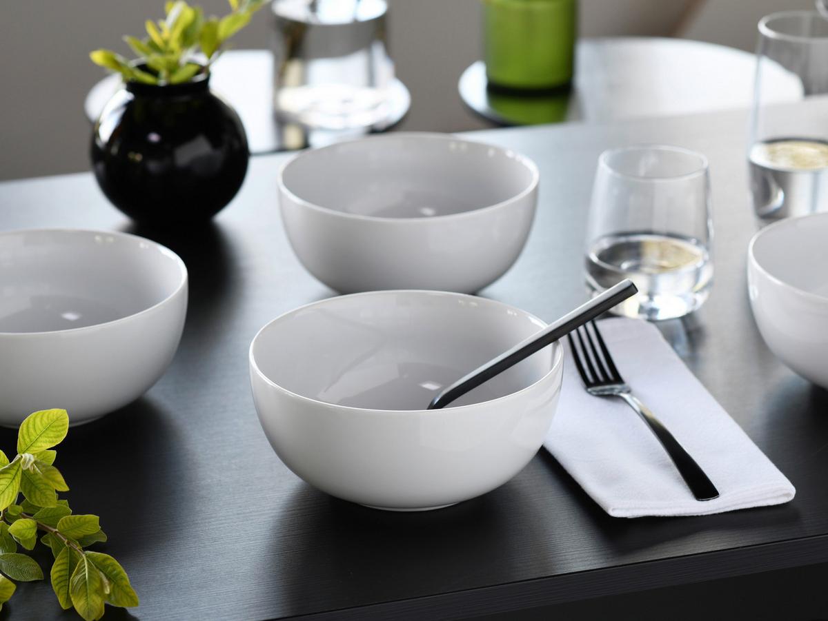 Schüsselset 4 -Teilig. Buddha Bowl Weiß, Stapelbar - Weiß, Design, Keramik - Creatable
