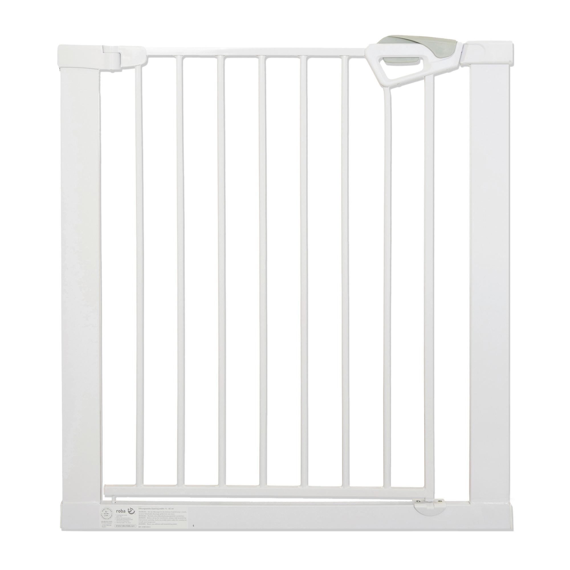 Türschutzgitter Metall erweiterbar, weiß - Weiß, Basics, Metall (75/80/3cm) - Roba