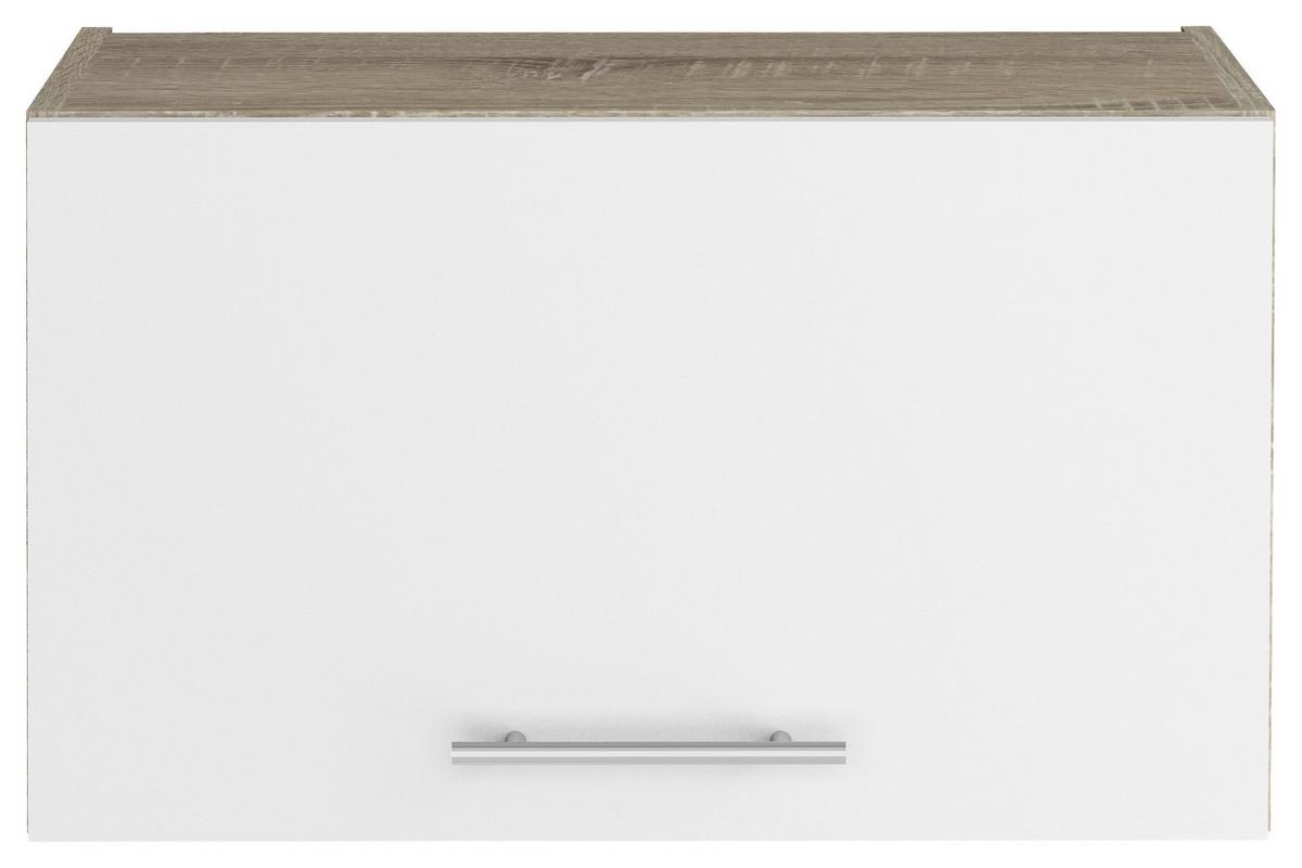 Felsőszekrény Corina - Sonoma tölgy/fehér, Modern, műanyag/fa (60/36,2/34,6cm)