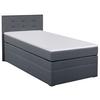 Boxspringbett Siam 2 90x200 Anthrazit - Anthrazit/Schwarz, MODERN, Holzwerkstoff/Textil (90/200cm)