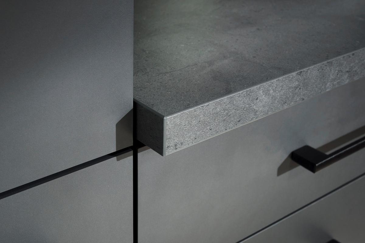 Eckküche Oliver Grau S: 280x172 Cm - Grau, Design, Holzwerkstoff (280/172cm) - Respekta