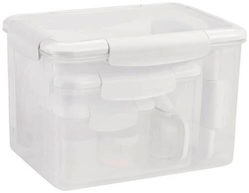 Vorratsdosenset Wendy - Transparent/Weiß, Basics, Kunststoff - Luca Bessoni