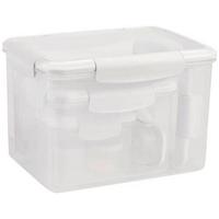 Vorratsdosenset Wendy - Transparent/Weiß, Basics, Kunststoff - Luca Bessoni