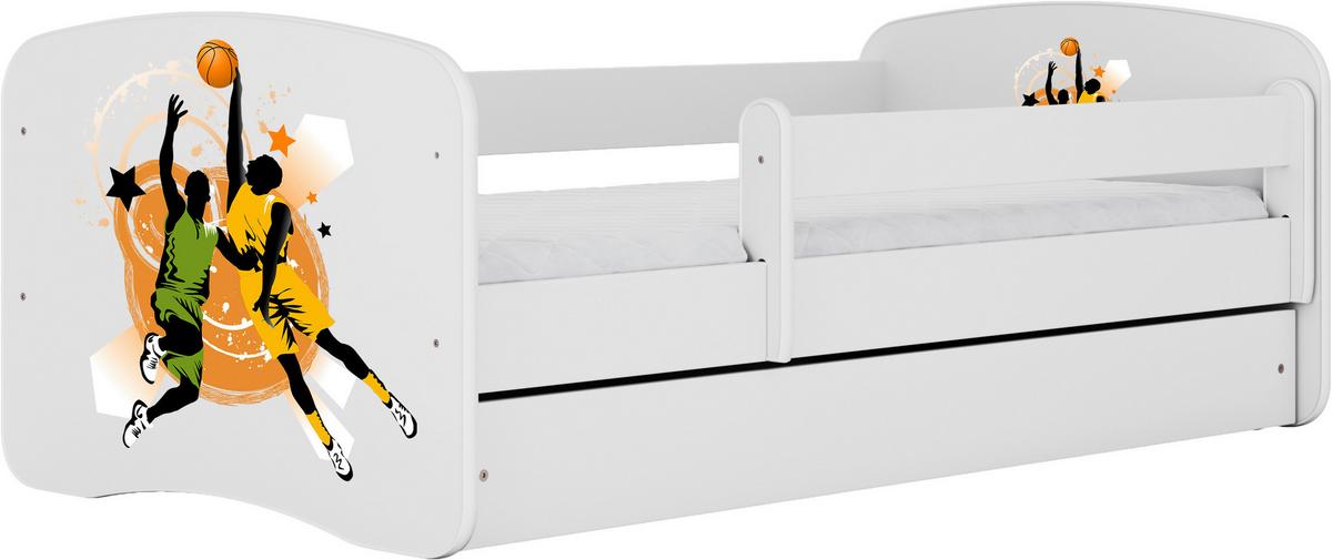 Kinder-/Juniorbett Babydreams inkl. Matratze 80x160 - Birkefarben/Weiß, MODERN, Holz/Holzwerkstoff (80/160cm) - MID.YOU